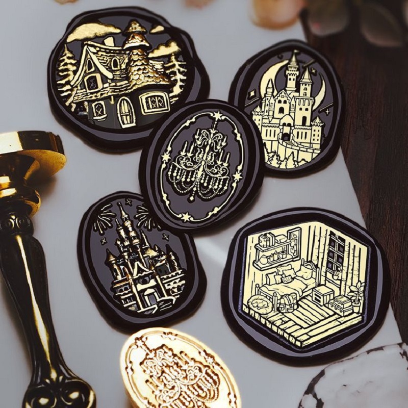 Wax Seal Stamp Set - Stempel Segel Lilin Vintage Halloween Stempel
