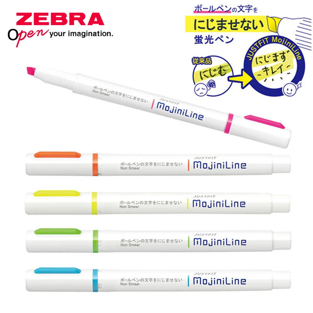 Zebra Pen Mildliner - 4 buah pena penanda kepala tunggal
