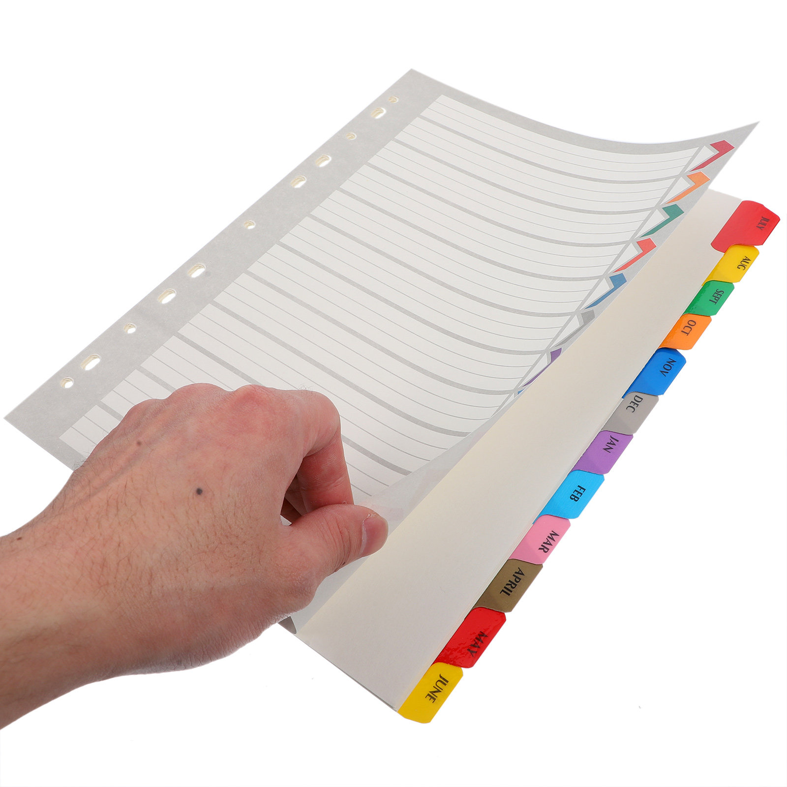 Tab Divider A4 - 12 Lembar Pembatas Indeks yang Dapat
