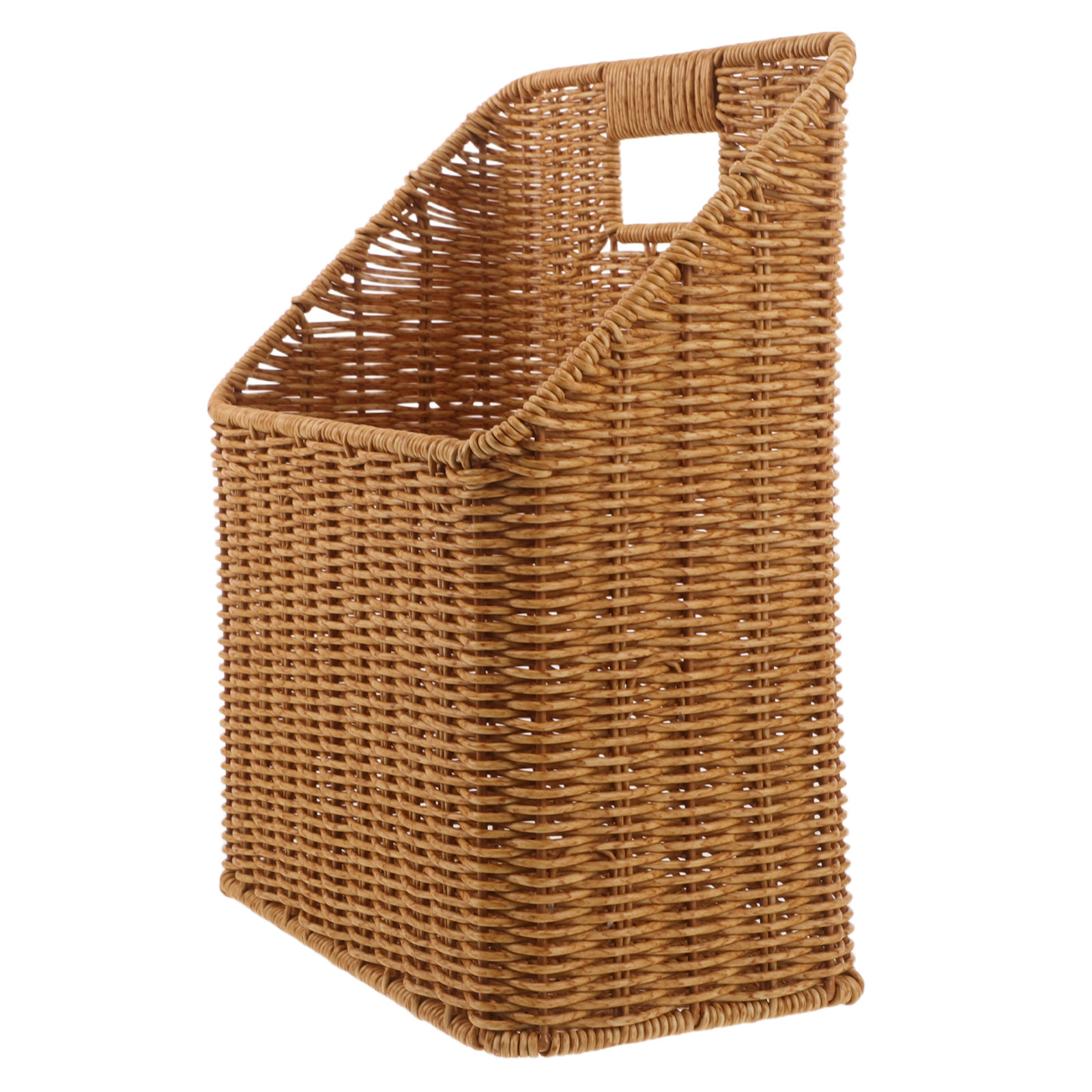Magazine Holder Rack - Keranjang Dinding Anyaman Rotan Imitasi Sintetis,
