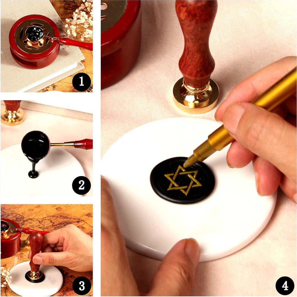 Stempel Lilin Logo Kustom 25/3 - Wax Seal Stamp Set ulasan dan harga