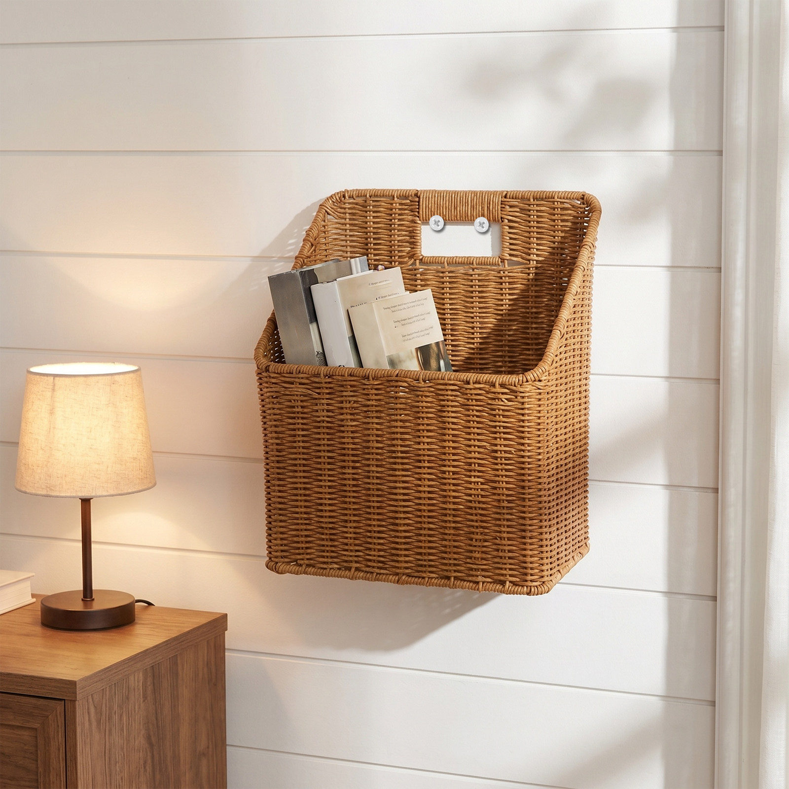 Keranjang Dinding Anyaman Rota - Magazine Holder Rack ulasan dan harga